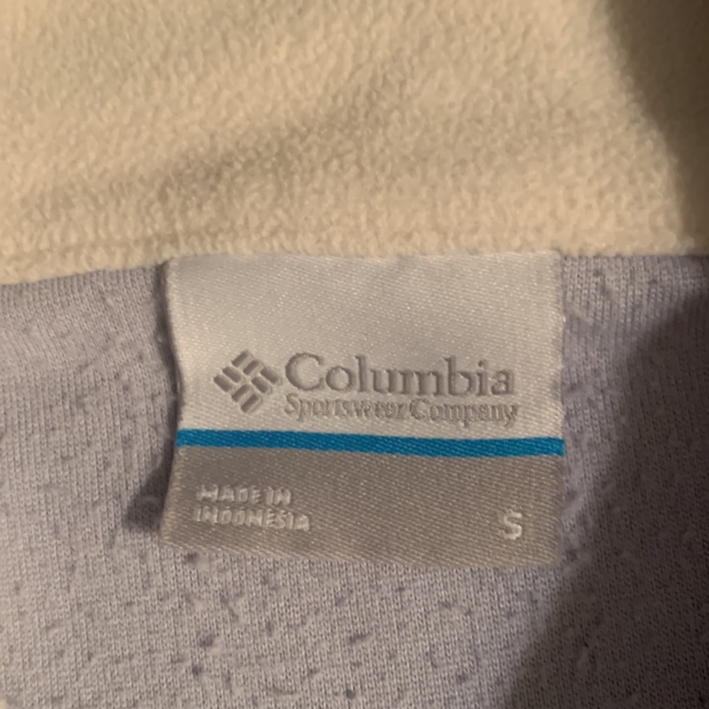 Columbia light blue and white quarter zip pullover - Picture 3 of 3